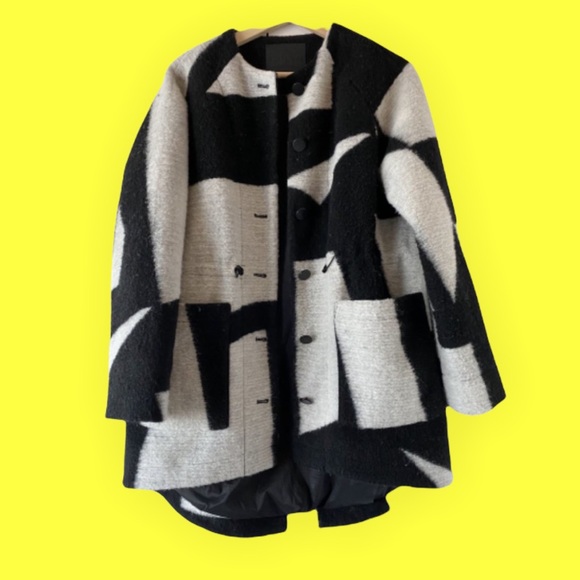 🆕 Abstract Cruella Coat (minus real fur) - Picture 1 of 2